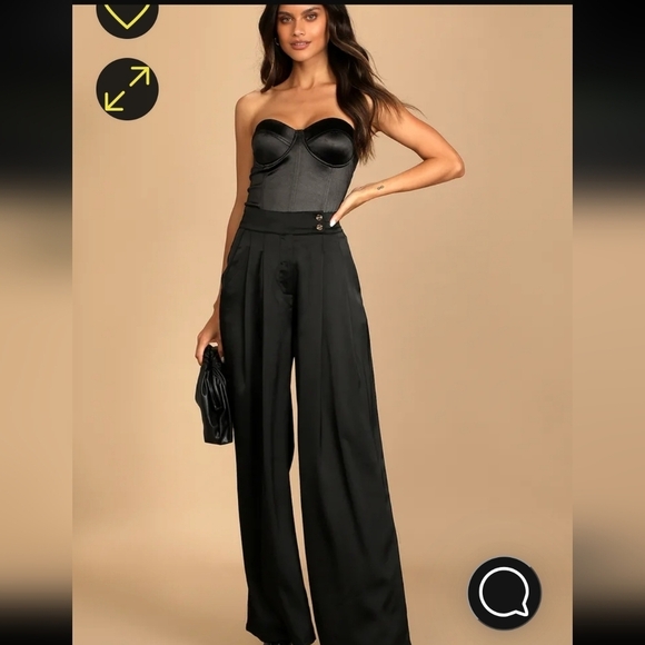 NWT LULU'S SATIN BUSTIER STRAPLESS THONG BODYSUIT W/FULL ZIP SNAP CROTCH STYLE - Picture 3 of 16